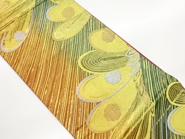 JAPANESE FUKURO OBI / WOVEN FLOWERS